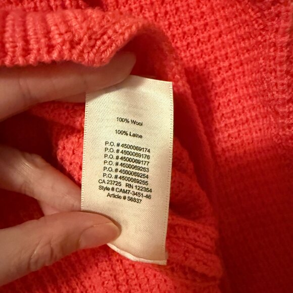 Aritzia Wilfred Free | WOLTER SWEATER WAFFLE KNIT V-NECK 100% Merino Wool | XS - Picture 8 of 10